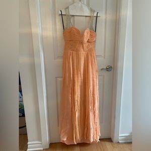Marciano Silk and Sequence Salmon Color Dress